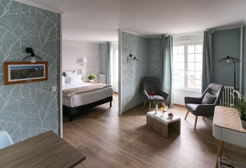 Отель Le Cotentin Appart Hôtels & Restaurant Le Cot