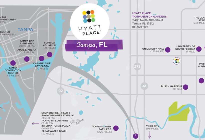 فندق Hyatt Place Tampa Busch Gardens