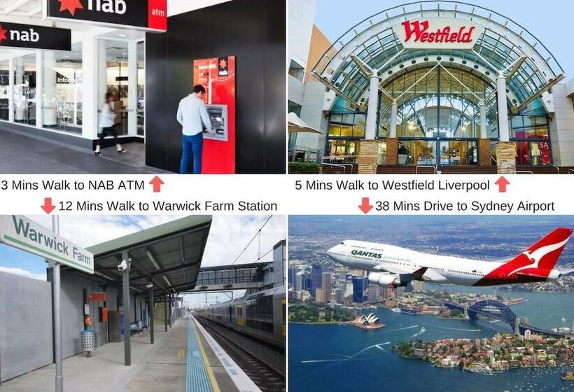 Warrick Fram 3 Beds Apt Free Parking Walk To Westfield Close To Hospital Nwf003