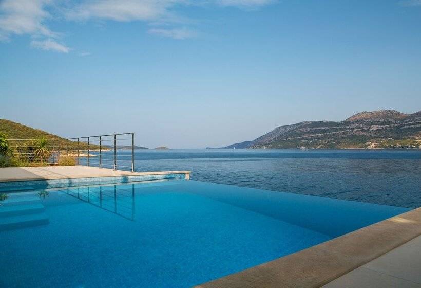 Beachfront Villa Poseidon With Heated Pool
