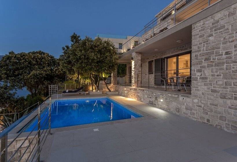 Beachfront Villa Poseidon With Heated Pool