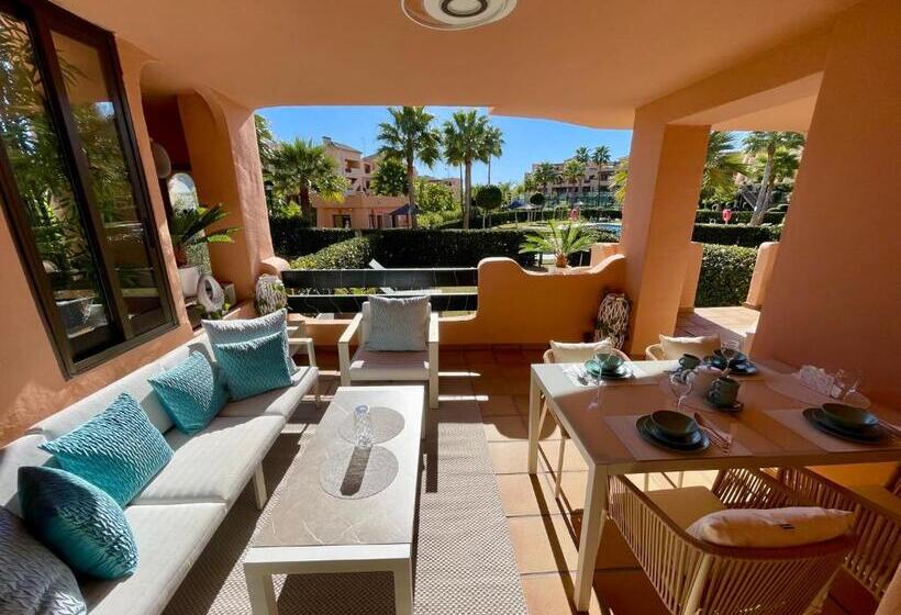 Casares Beach Golf Apartment With Private Garden Direct Pool Access