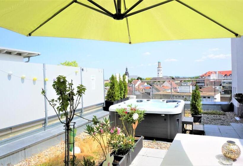 Panorama Penthouse Apartment Mit Klima Und Whirlpool Für Bis Zu 6 Personen