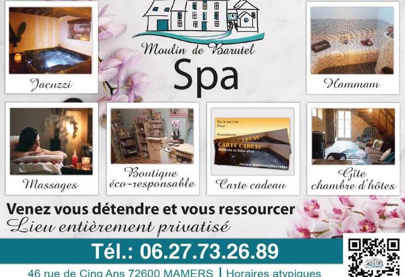 بنسيون Gîte Du Moulin De Barutel Mamers,petite Maison Avec 1 Chambre Idéale Couple,spa Et Soins Sur Réserva