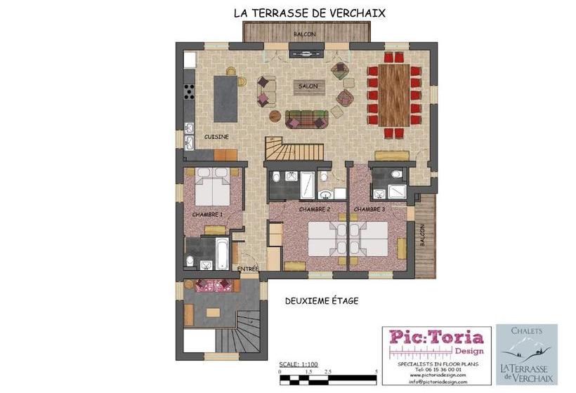 בית מלון כפרי Chalet Mia  La Terrasse De Verchaix