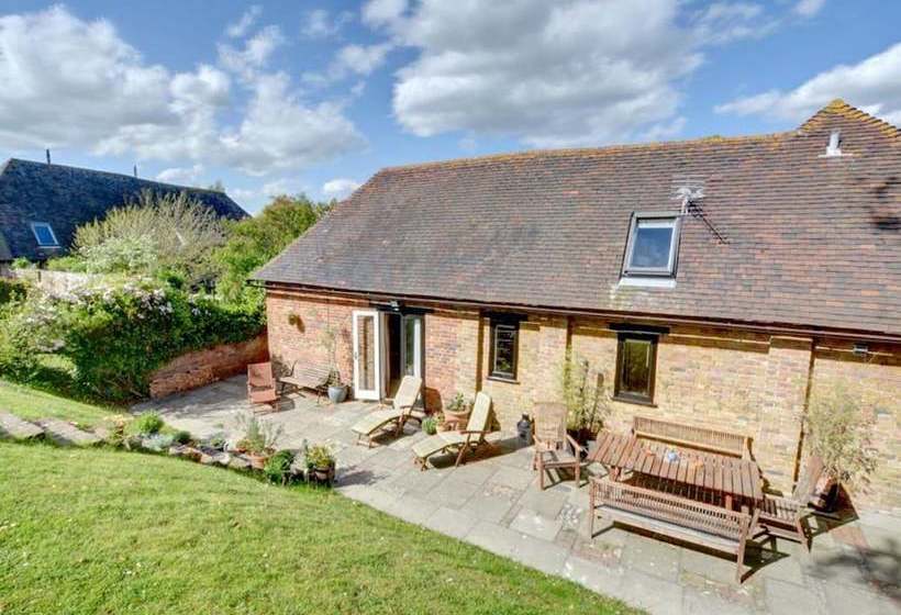 Converted Barn With Excellent Wooden Beams, High Ceiling And A Cosy Terrace