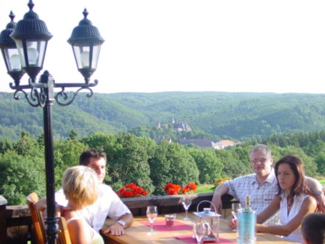 بنسيون Und Gasthaus Rammelburg Blick