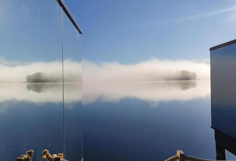 Lake Hotel Lehmonkärki   Haasi Mirror Houses