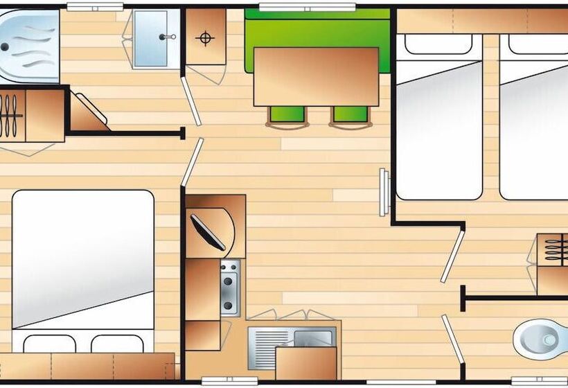 ホテル Ushuaïa Villages Camping Figurotta