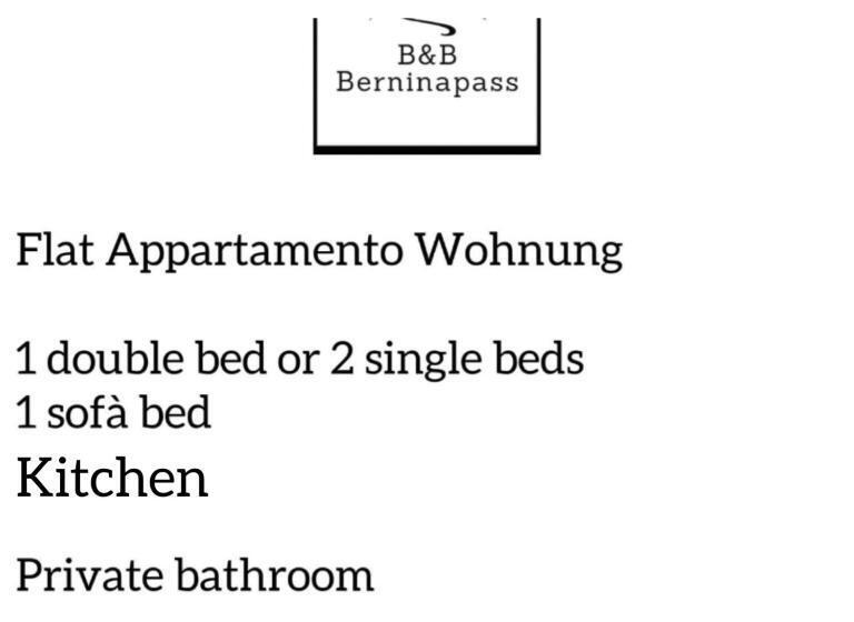 B&b Berninapass