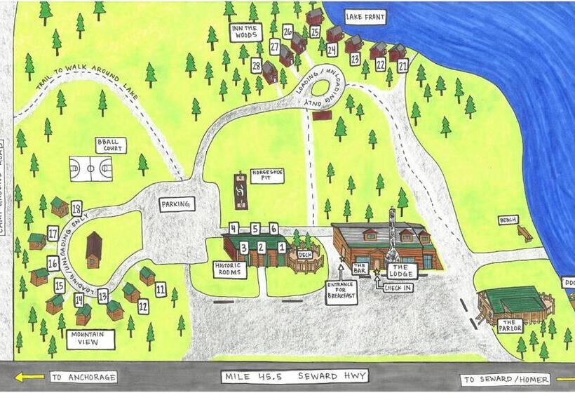 渡假胜地  Summit Lake Lodge