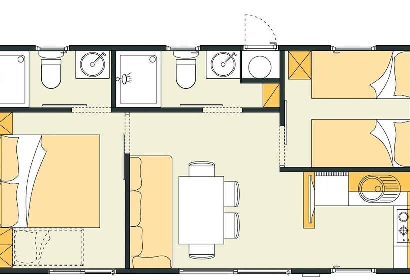 酒店 Mediteran Kamp Mobile Homes In Camping Lanterna