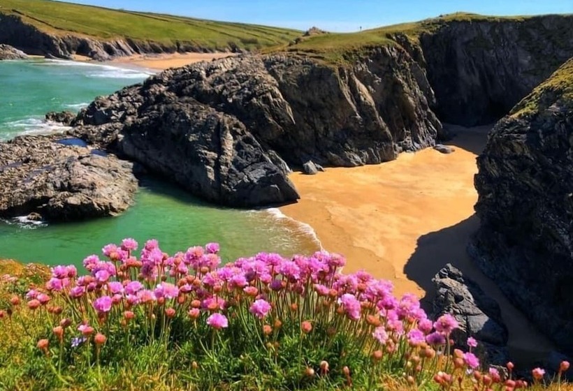 Kitty Unique 60s Caravan Set In Pretty Garden