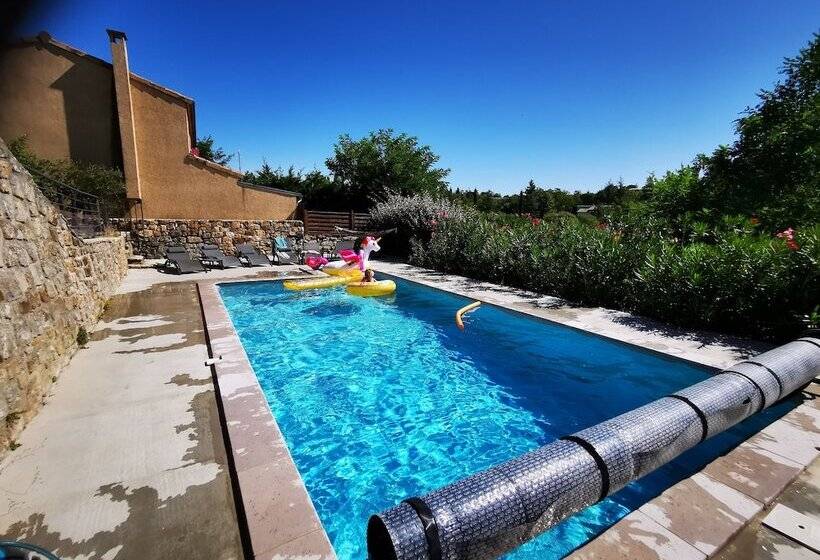 膳宿费 Magnifique Gîte En Pierres 6 Personnes Avec Piscine Privée Ardèche Plein Sud
