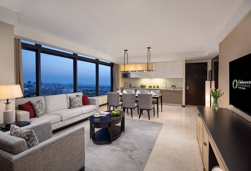 酒店 Oakwood Residence Hangzhou   Close To Westlake And Yellow Dragon Stadium