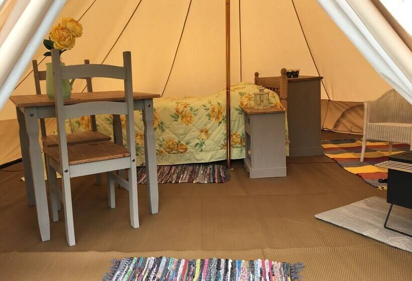 Glamping At The Homestead   Ensuite Bell Tent
