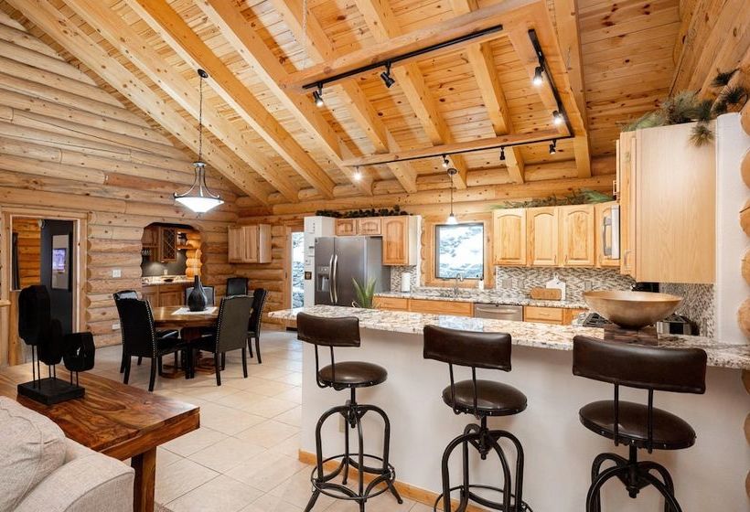 Iconic Log Cabin Escape Idaho Springs Hot Tub