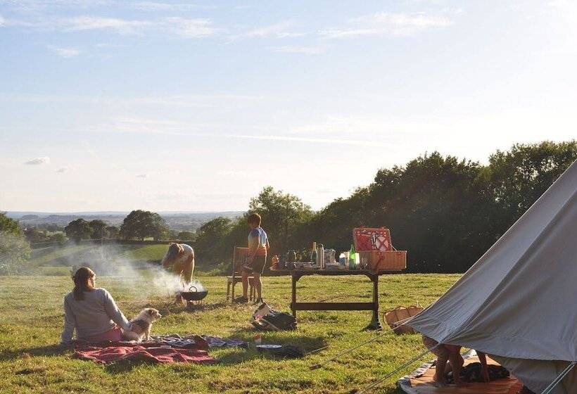 Lovely Spacious Lotus Bell Tent In Shaftesbury, Uk