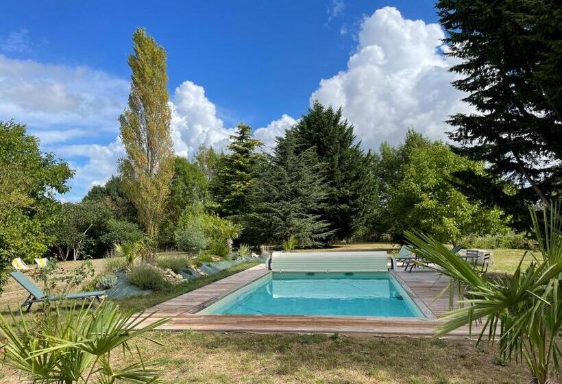 住宿加早餐 Chambres D Hôtes Avec Piscine Et Spa La Folière Saumur