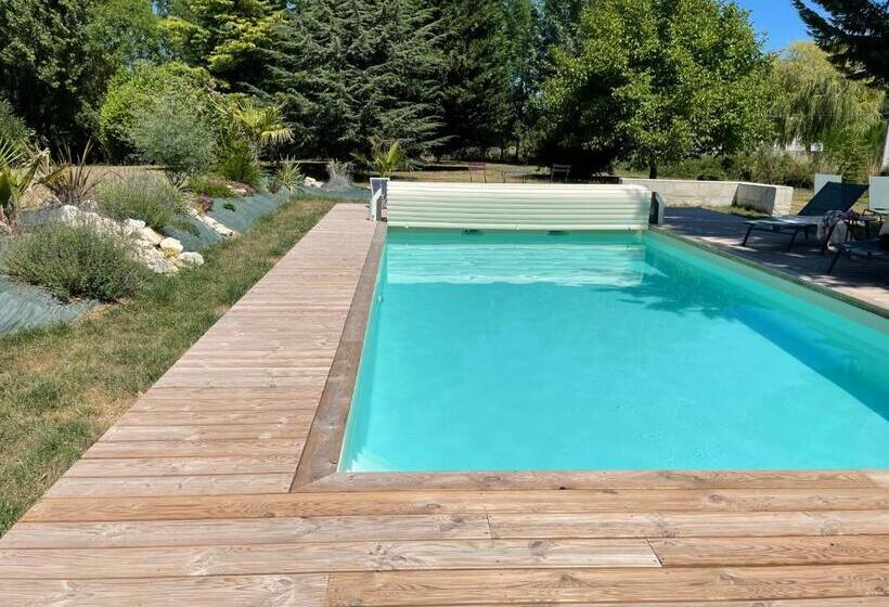 住宿加早餐 Chambres D Hôtes Avec Piscine Et Spa La Folière Saumur