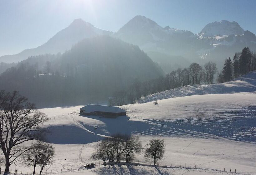 ホテル Au Soleil De Gruyères Chez Chantal