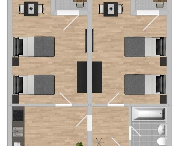 Пансион Sad161 Gut Geschnittene Monteurwohnung Mit Balkon