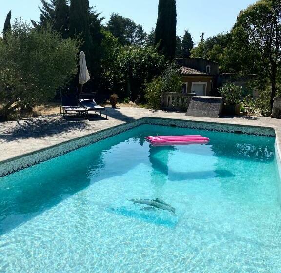פנסיון Chambre Indépendante Avec Terrasse Privée Et Piscine