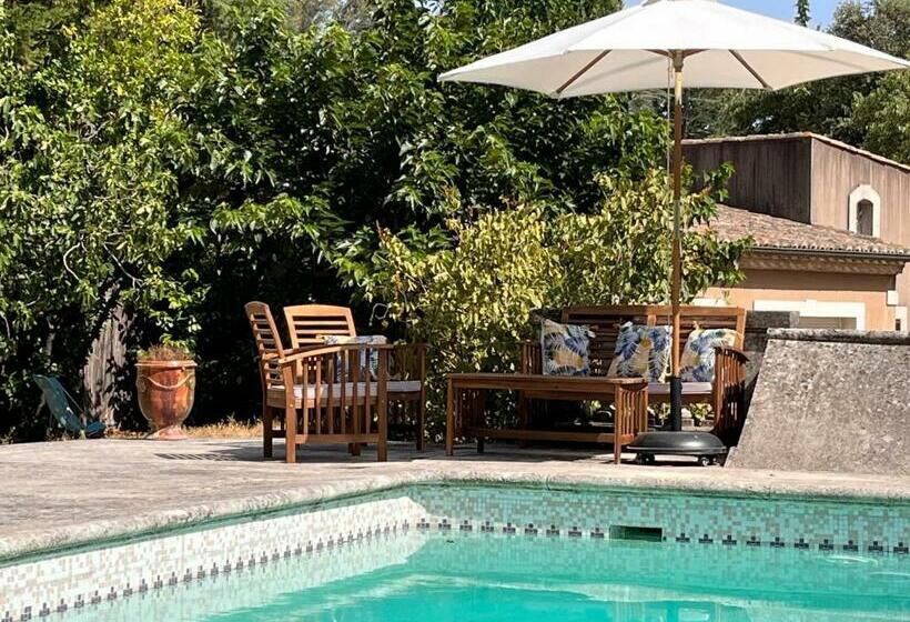פנסיון Chambre Indépendante Avec Terrasse Privée Et Piscine