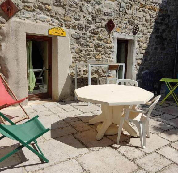 膳宿费 Ardèche Les Cigales, Studio Murier Piscine Partagée