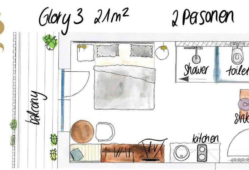 تختخواب و صبحانه Glanz & Glory Appartements Sölden