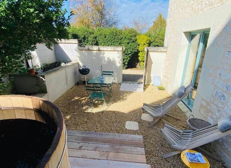 민박 Gîte Verveine Bain Nordique Jacuzzi L écrin De Verdure Chinon