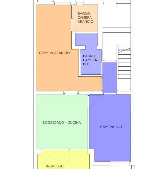 ペンション Oristano Camera Blu Max 2 Pers, Bagno E Uso Cucina