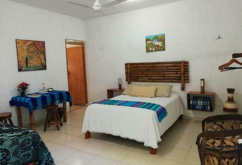 ベッドアンドブレックファースト Mayan Bungalow Near Chichén