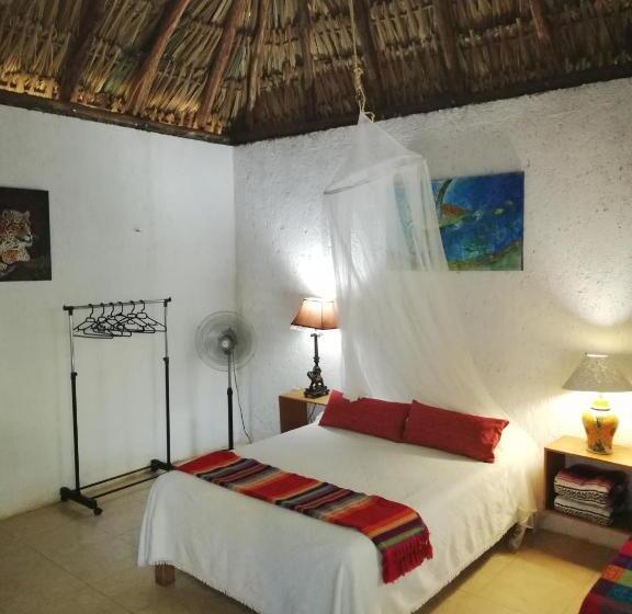 ベッドアンドブレックファースト Mayan Bungalow Near Chichén