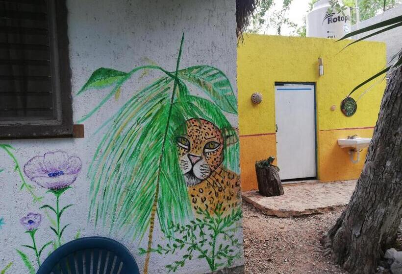 ベッドアンドブレックファースト Mayan Bungalow Near Chichén