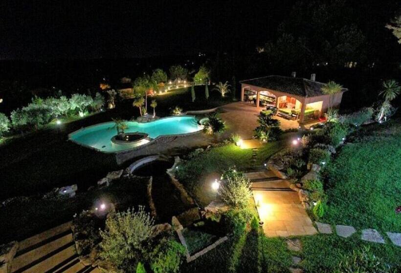 ベッドアンドブレックファースト Havre De Paix 5 étoiles Prestige Jacuzzi, Hammam, Sauna, Piscine Chauffée Mougins Cannes Grasse