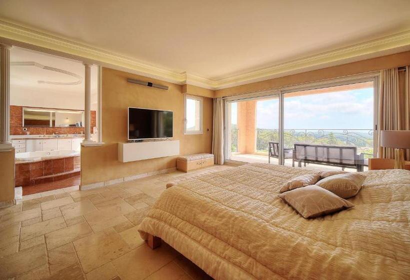 ベッドアンドブレックファースト Havre De Paix 5 étoiles Prestige Jacuzzi, Hammam, Sauna, Piscine Chauffée Mougins Cannes Grasse