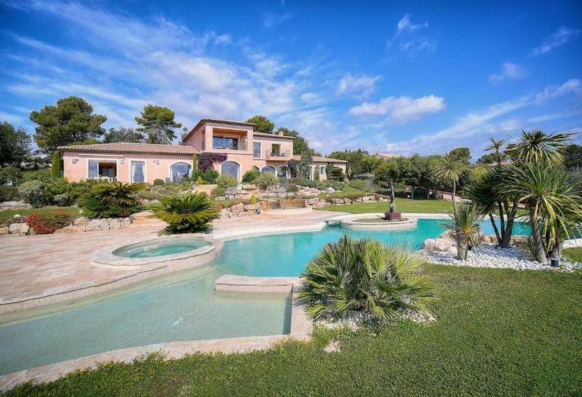 ベッドアンドブレックファースト Havre De Paix 5 étoiles Prestige Jacuzzi, Hammam, Sauna, Piscine Chauffée Mougins Cannes Grasse