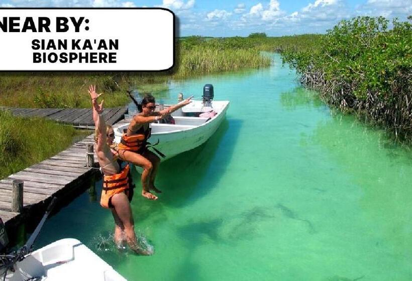 تختخواب و صبحانه Camp Akumal   Hosted Family Bungalows