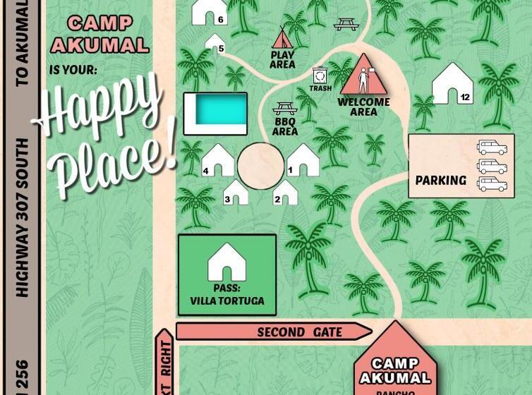 تختخواب و صبحانه Camp Akumal   Hosted Family Bungalows