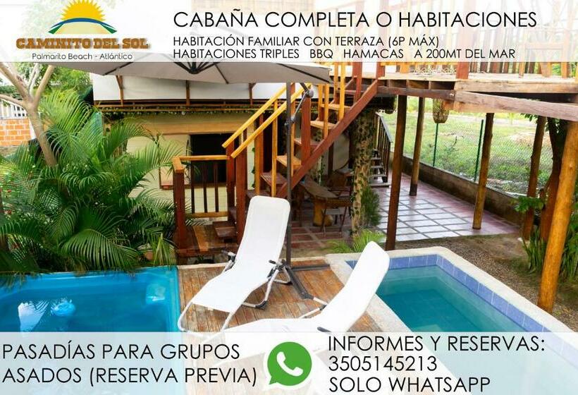 Пансион Amplia Habitación Familiar Con Aire Y Baño Privado En Cabaña Caminito   4 A 6 Personas