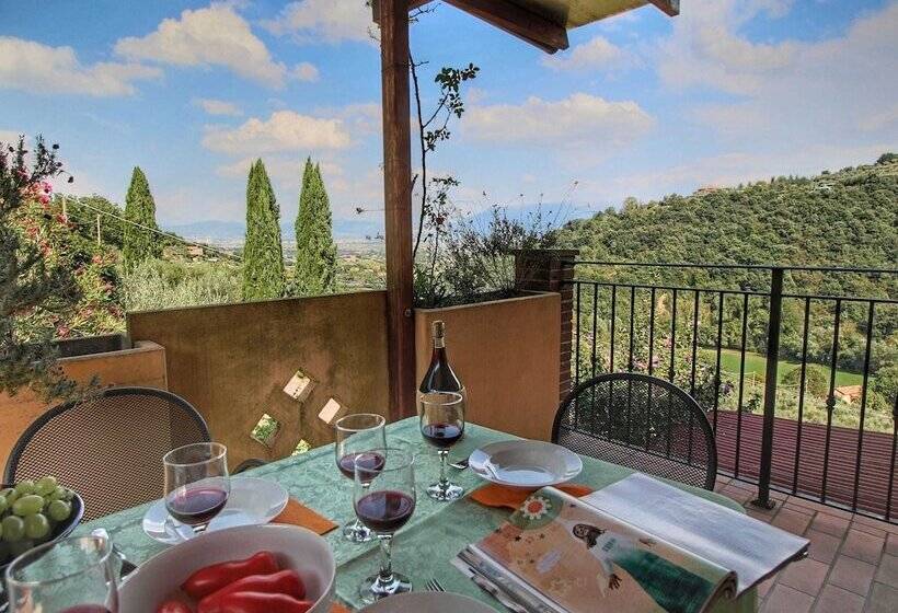 Country House With Swimming Pool And Garden With Mediterranean Plants