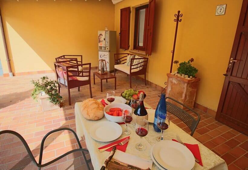 Country House With Swimming Pool And Garden With Mediterranean Plants