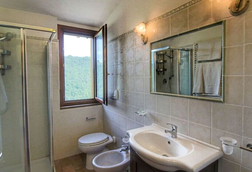 Country House With Swimming Pool And Garden With Mediterranean Plants