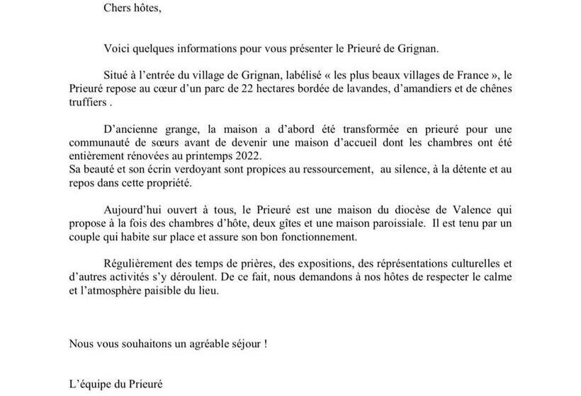 פנסיון Prieuré De Grignan