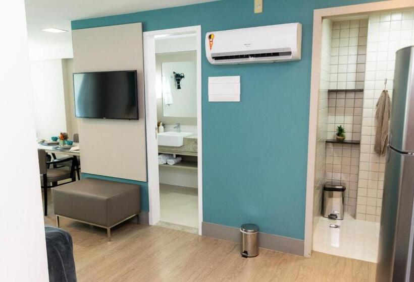 202 Flat Beira Mar Av Boa Viagem Com Cozinha