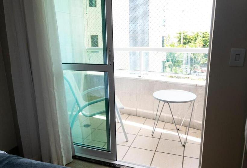 202 Flat Beira Mar Av Boa Viagem Com Cozinha