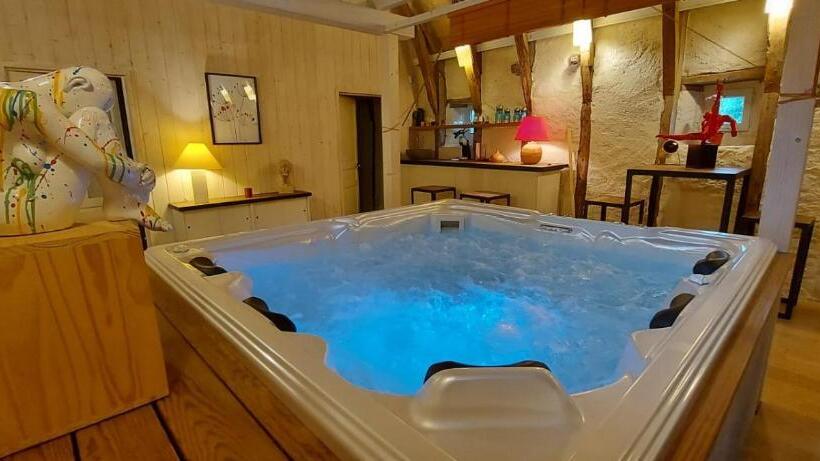 住宿加早餐  Le Mas De Rigoulac Chambre Bulle Spa Sur Réservation