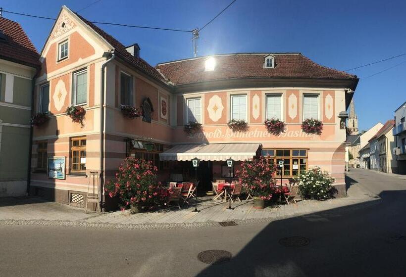 بنسيون Gasthof Hametner Mit Innviertlerhof Mit Direktem Zugang Zur Therme Mediterrana Durch Unseren Garten!