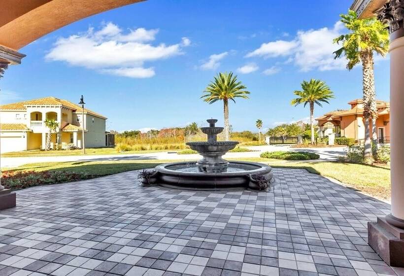 Impressive Waterfront Retreat Near Disney With Cinema Room 5bd/4ba Ph Rav5341